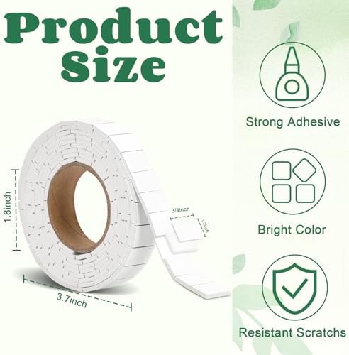 168 Pcs Foam Tape Craft Double Sided Precut 3/4 X 1/2 Inch 3D Adhesive Foam Squares Self Adhesive Dots Purple for Halloween Christmas DIY Crafts Art Sewing Supplies (1 Tape, White)