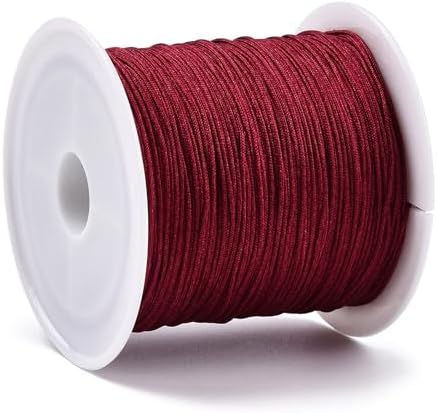 Elecrelive 43 Yards Nylon String FireBrick Nylon Cord Nylon Beading Thread