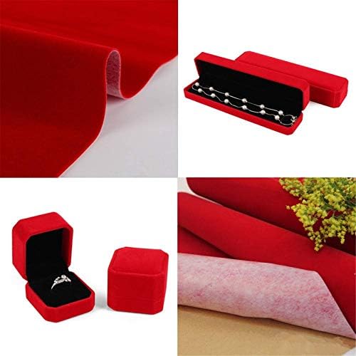Mesheshe 10PCS Self Adhesive Felt, DIY Self Adhesive Fabric for Art & Crafts, Peel and Stick Felt for Drawer/Jewelry Box Felt Liner, A4 Size (8.3" x 11.8", Red)