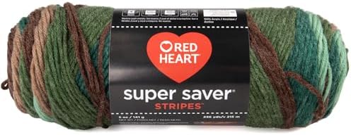 Craft County Size 4 (Medium) 100% Acrylic Fiber Yarn – Variety of Color and Pattern Options – Great for Crochet, Knitting, and Weaving (Forest)