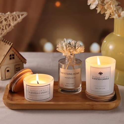 Forsted White Candle Jars with Lids, 16 Pcs Containers for Making Candles