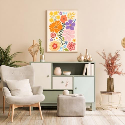 Aestalrcus Flower Paint by Numbers Kit for Adults Beginner, 16x20inch