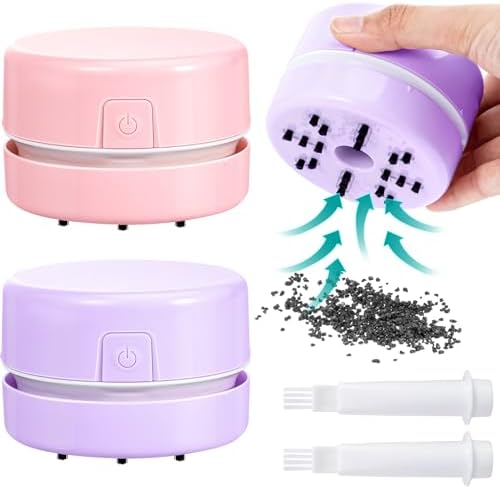 Honoson 2 Pcs Diamond Painting Tool Cleaner for Diamonds, Pink, Purple