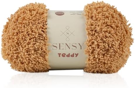 S Sensy Teddy- Micro Polyester Amigurumi #5 Bulky Yarn Latte 109 Yards 4 oz