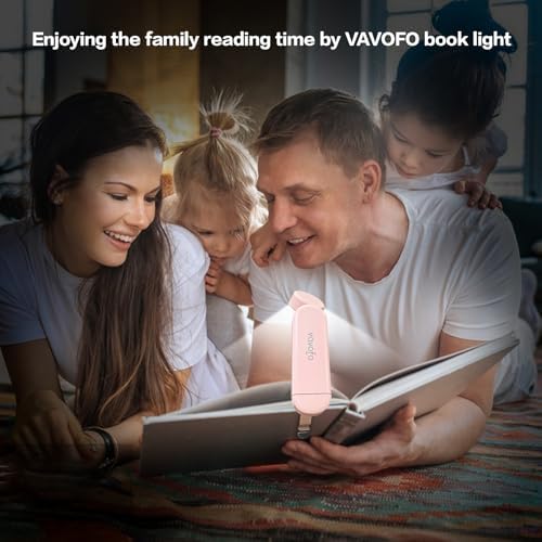 VAVOFO USB Rechargeable Book Light, Bookmark Clip on LED Reading Light