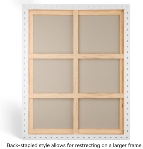 PHOENIX 40x50 Inch 1 Pack Heavy Duty Stretched Canvas - 1 3/4" Thick Extra Large Canvas for Painting - Master Series 15 Oz. Gesso Primed Cotton Archival Canvases for Professional Artists