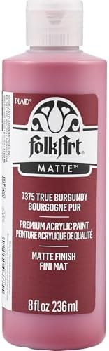 FolkArt Acrylic Craft Paint, Matte Finish, True Burgundy, 8 fl oz