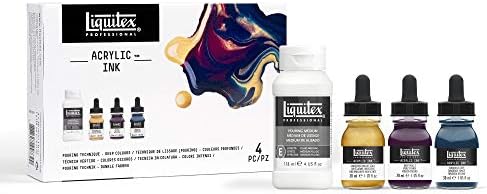 Liquitex Professional Acrylic Ink, 1-oz (30ml), Pouring Technique, Deep Colors, Set of 4