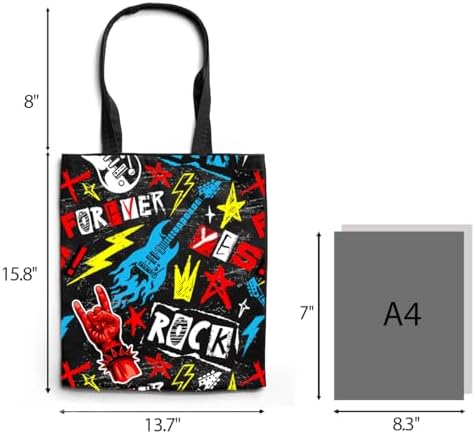 Canvas Tote Bag Gifts for Women Music Dance Sewing Lovers, Double-Sided Print Bags