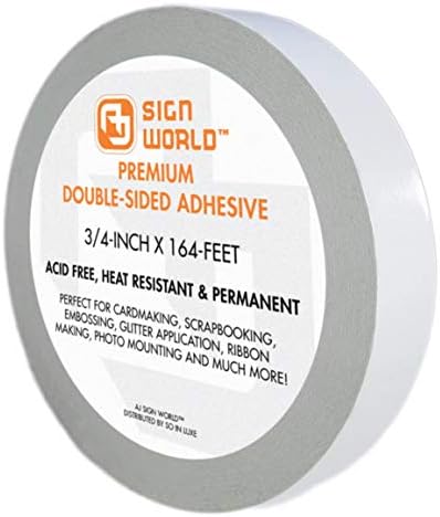 Best 3/4" Ultra-Thin Permanent Double-Sided Tape for Arts, Crafts, Photography, Scrapbooking, Tear-by-Hand, Paper Backing, Documents, All Purpose (3/4-Inch by 164-Feet/55 Yards)