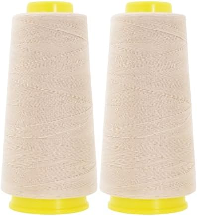 Cream Mercerized Cotton Thread for Sewing & Quilting by Mandala Crafts