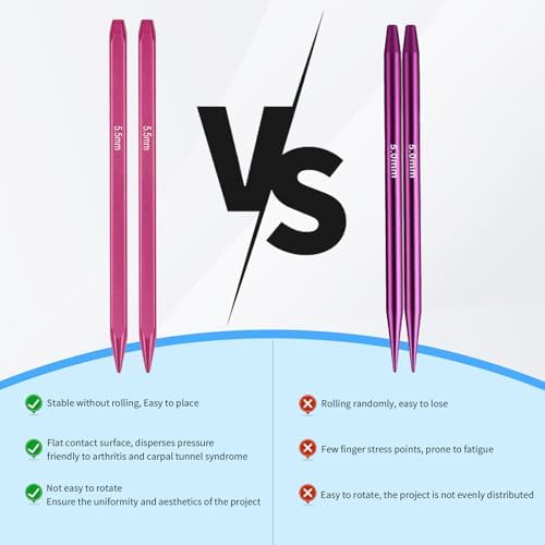 WAZAIGUR Square Ergonomics Circular Interchangeable Knitting Needles Set
