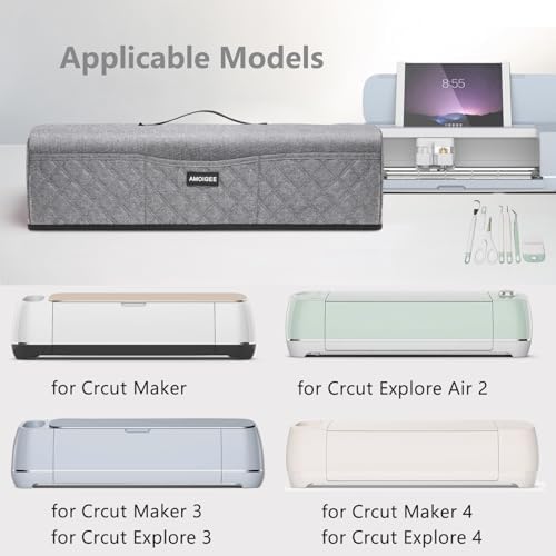 AMOIGEE Dust Cover with Pockets for Cricut Accessories, Supplies and tools