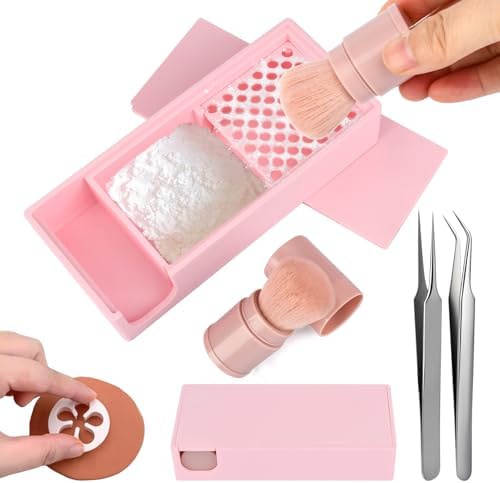Cornstarch Tapper Box for Polymer Clay – Powder Container with Tapper, Essential Polymer Clay Tool for Earring Making & Craft Projects