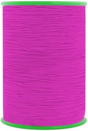 Mandala Crafts 0.6mm Fuchsia Shirring Elastic Thread for Sewing, 546 Yards