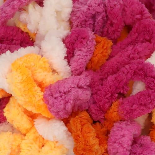 JubileeYarn Fun Finger Loops Yarn - 100g/Skein Jumbo Polyester - DeLarverie - 1 Skein