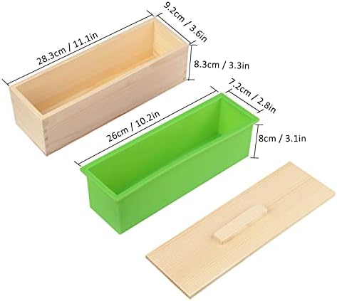 Soap Loaf Box, 42 oz Soap Box for Soap Making with Wooden Boxes, Set of 4 | Soap Bar Box Can Be Used for Homemade Soap Produce, Soap Making, Ideal Size and Large Capacity, by GNIEMCKIN