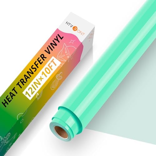 HTVRONT Heat Transfer Vinyl, Mint Green HTV, 12 x 10FT HTV Vinyl Roll