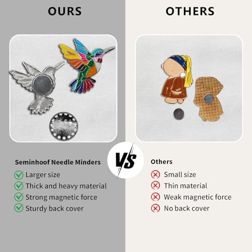 Magnetic Needle Minder Magnet Embroidery Accessories and Supplies Embroidery Needle Holder Cross Stitch Holder Needlework Supplies (Colorful Bird)