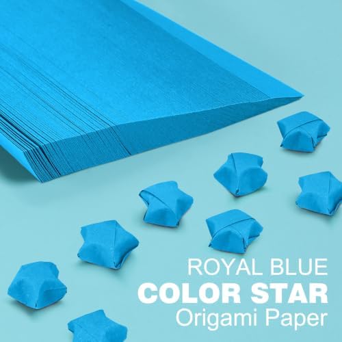 FoDau770 Solid Color Star Paper Strips - 360 Sheet, Royal Blue