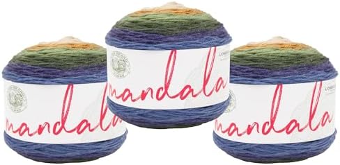 Lion Brand Yarn, Mandala DK Crochet Yarn, Loch Ness, Multicolor, 3 Pack