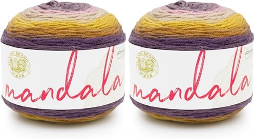 Lion Brand Yarn Mandala, Multicolor Yarn for Knitting, Crochet and Crafting, Bowtruckle, 2 Pack