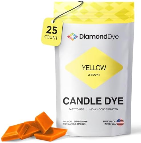 Yellow Candle Dye Chips, Soy & Paraffin Candle Making, 25 Pack