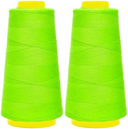 Mandala Crafts Lime Green Mercerized Cotton Thread Cone for Sewing Quilting
