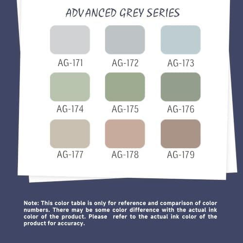 languo Acrylic Paint Markers, 9 Colors Advanced Grey Series, Soft Brush Tip