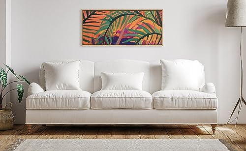 Kate and Laurel Sylvie Blank Framed Canvas Wall Art, 18x40 Natural, Modern Empty Canvas for Paint-Your-Own Art, Premium Canvas Already Framed