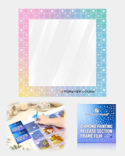 ForeverYoung Reusable Diamond Art Release Film 30 PCS Dreamy Plaid