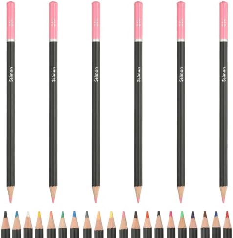 PATIKIL Colored Pencils, Light Pink Color Drawing Pencils with Oil-Based Cores Art Scrapbook Supplies for Adult Coloring Books Artists Beginners Drawing Sketching, 6 Pcs