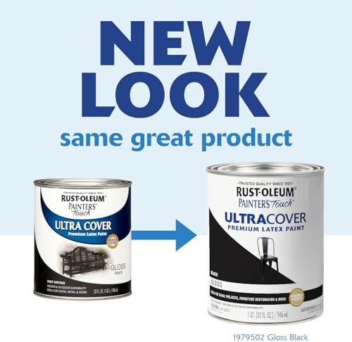 Rust-Oleum Painter's Touch Latex Brush-On Paint, Gloss Black