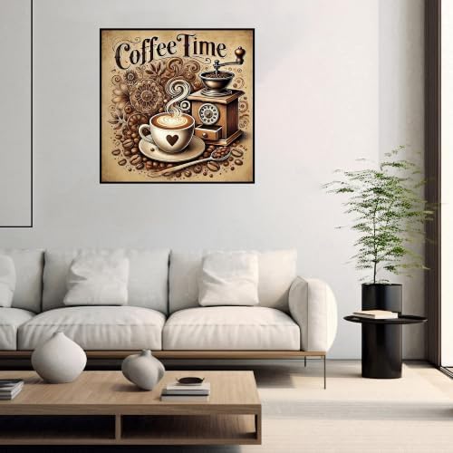 Diamond Art Kits for Adults,Coffee Diamond Painting Kits for Beginners