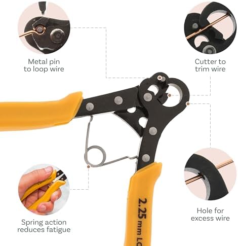 The Beadsmith Original One Step Looper | Create and Trim Consistent 2.25 mm Loops for Jewelry Making, Use With 24-18g Craft Wire (Patented)