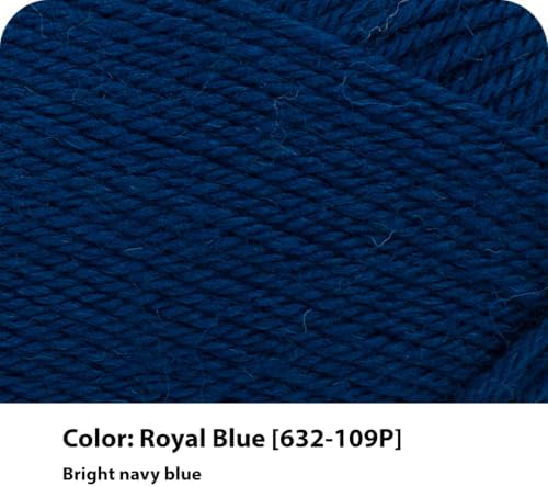 Lion Brand Yarn, Wool-Ease Recycled Crochet Yarn, Royal Blue, 1 Pack