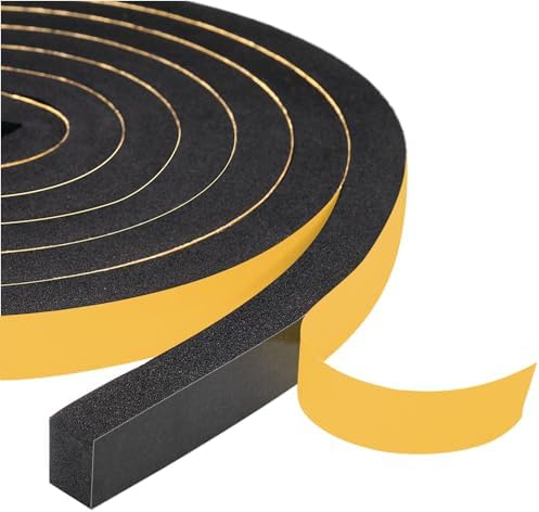 Yotache Foam Weather Stripping Tape 3/4" W X 3/8" T, 13 Ft Length