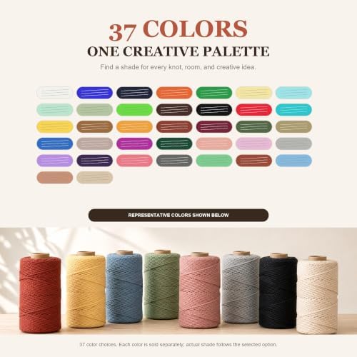 Natural Cotton Macrame Rope - 2mm x 220Yards (656Feet), 2 Strands Twisted Macrame Cotton Cord for Wall Hanging, Plant Hangers, Crafts, Gift Wrapping and Wedding Decorations, Meat Pink
