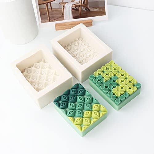 Playing Mold 2Pcs Flower Soap Silicone Mold for DIY Handmade Soap, Cake, Fondant, Chocolate, Plaster Clay, Ornament, Candle Making