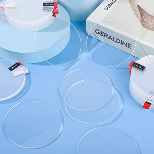 Enoin 30pcs 2.5 inch Clear Plexiglass Sheet 1/16 Inch Thick Disc Circle Acrylic Sheets Plastic Sheet 0.060", Transparent Board Panel for Glass, DIY Project,Picture Frame,Paintings, Art Craft