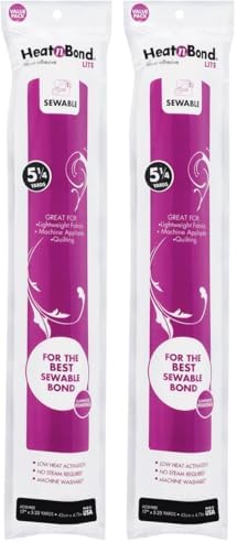 HeatnBond Lite Iron-On Adhesive Value Pack,17 Inches x 5.25 Yards,(Pack of 2)