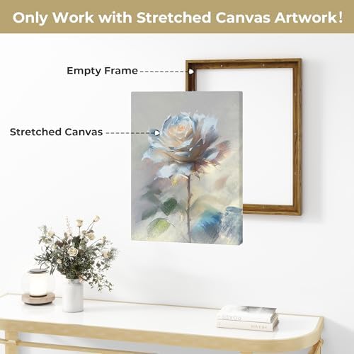 Venusmiles Canvas Frame 9x12 Frame for Canvas Painting Floating for 1" Deep, Floater for Canvas Artist Panel Oil Painting Wall Art Décor, Vertical or Horizontal Picture Wall Decor, Natural
