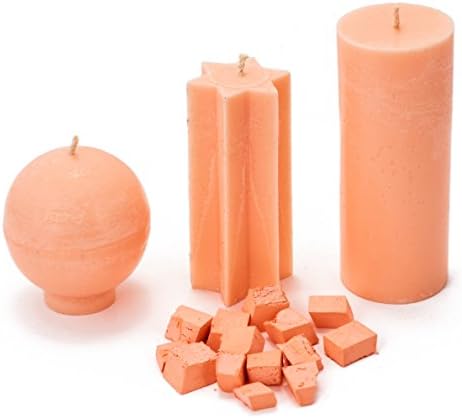 Pastel Orange Candle Wax Dye 2 oz - Candle Color Dye Blocks