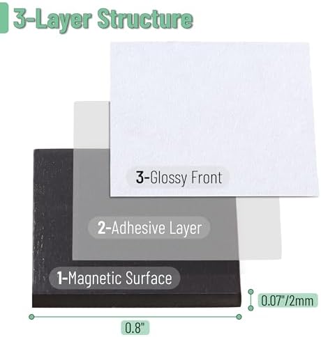 Mr. Pen- Self Adhesive Magnet Square, 150 pcs, Flexible and Extra Thin