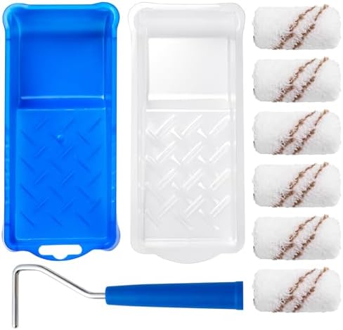 Mister Rui Paint Roller Kit, 9 Pack, 2 Inch Microfiber Paint Roller Covers