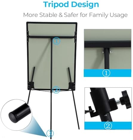 Magnetic Easel Whiteboard Dry Erase Board with Tripod Stand, 40" x 28"