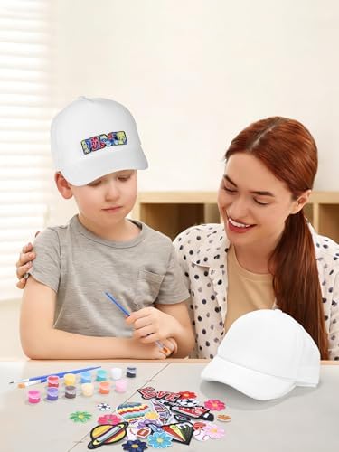 Aneco DIY Blank Trucker Hats Kit Adjustable Baseball Caps