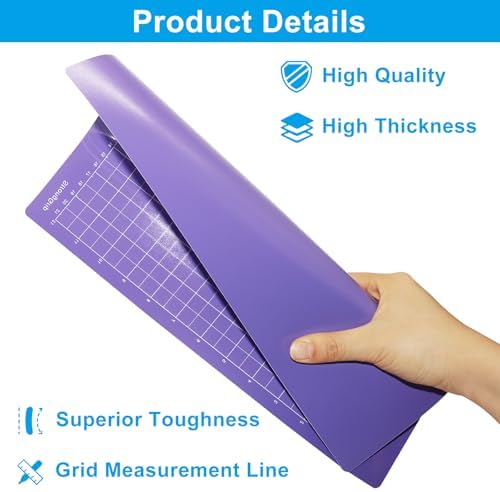BokWin Cutting Mat for Cricut Joy Xtra, Purple, 12x8.5 Inch, 3-Pack