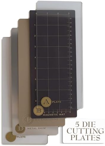 Anna Griffin Scrapbooking Die-Cutting & Embossing Plates System with Powerful Magnetic Sheet, Die Cutting Machine Accessories for Slim Line Card Making - Empress Full Plates Set, Extra Long 10 x 4.25