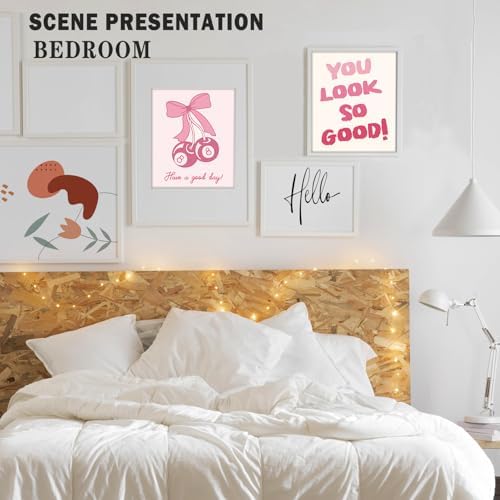 XUNLURY Pink Preppy Girly Diamond Art Kits 4 Pcs, Coquette Bow Cherry Lucky 8 Ball Diamond Painting Kits for Adults Girls Beginners, Full Drill Diamonds Dots for Home Decor, 9.8x11.8 Inch